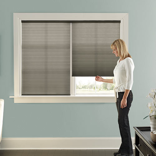 Cordless honeycomb blinds